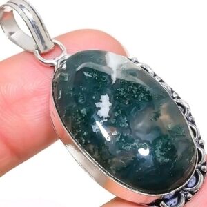 Hand made indian moss agate necklace